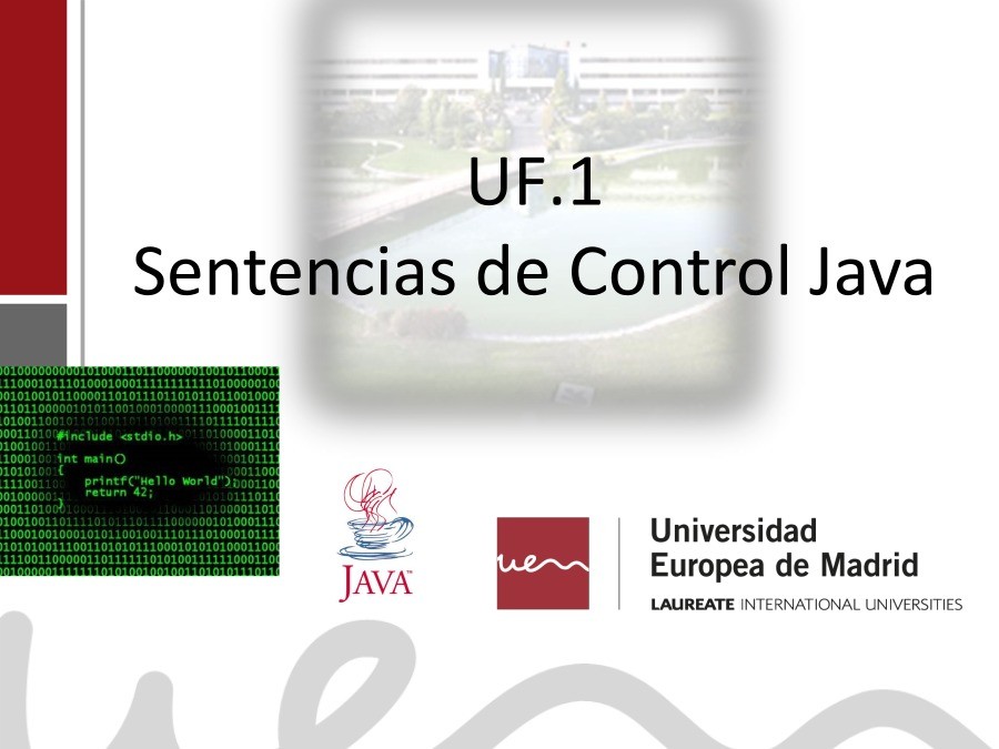 Imágen de pdf UF.1 Sentencias de Control Java